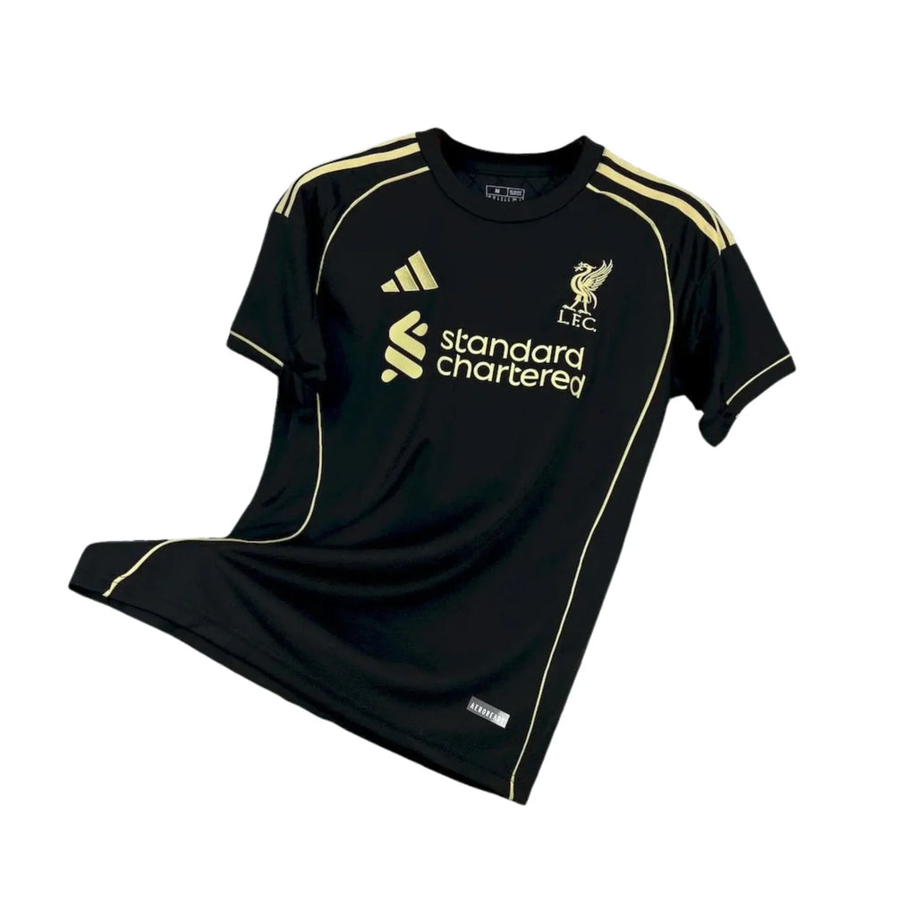 25-26 Liverpool Black Gold Special Edition Football Shirt