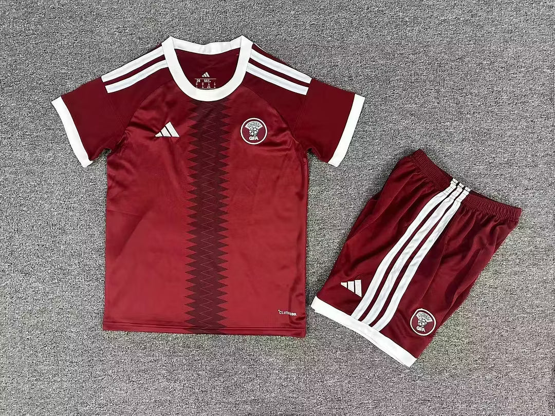 2026 Qatar National Team Home Football Shirt Kids Size
