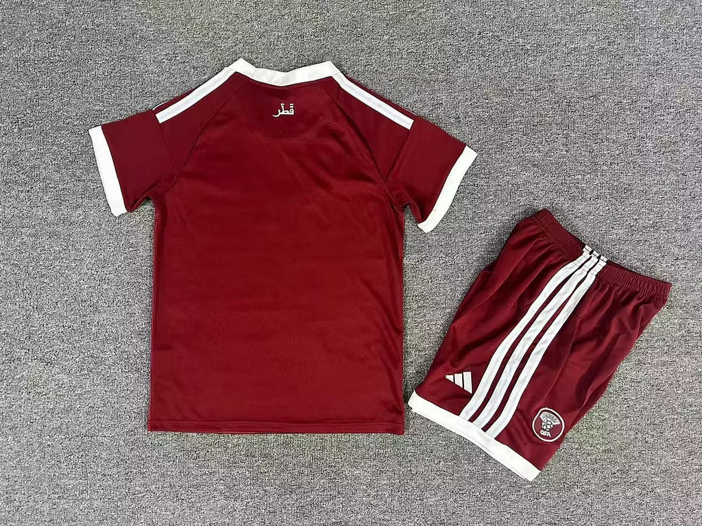 2026 Qatar National Team Home Football Shirt Kids Size