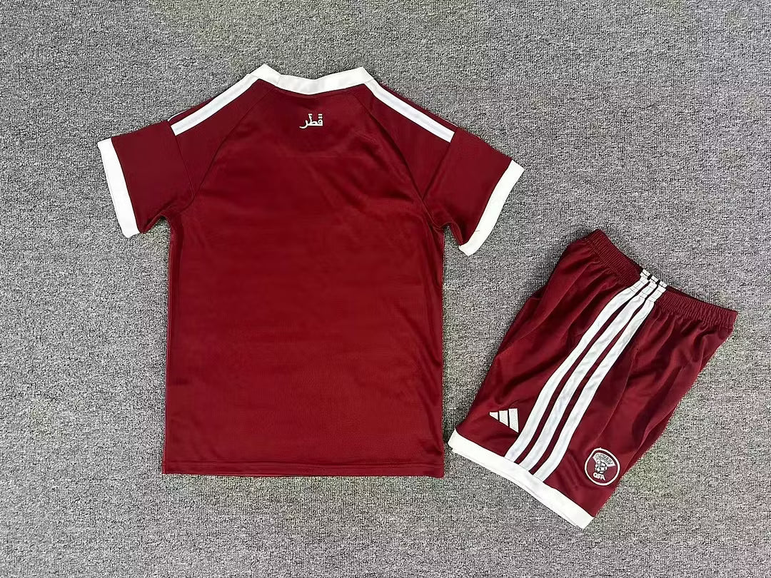 2026 Qatar National Team Home Football Shirt Kids Size