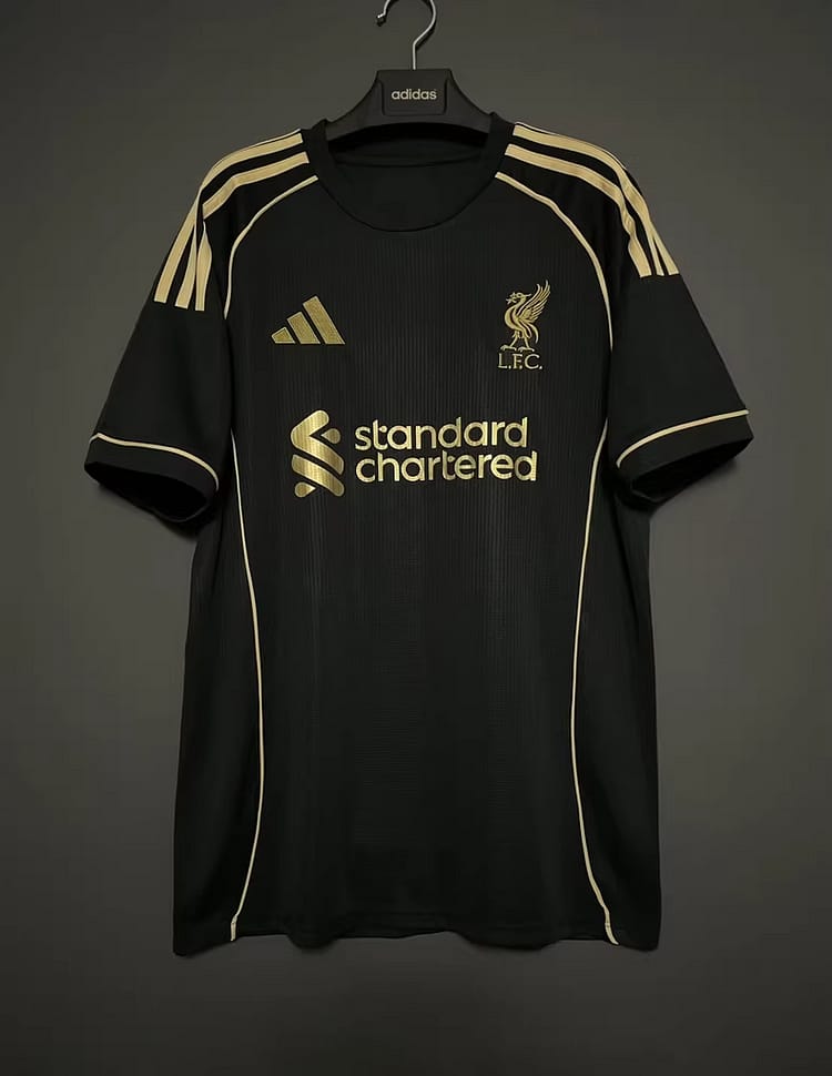 25-26 Liverpool Black Gold Special Edition Football Shirt