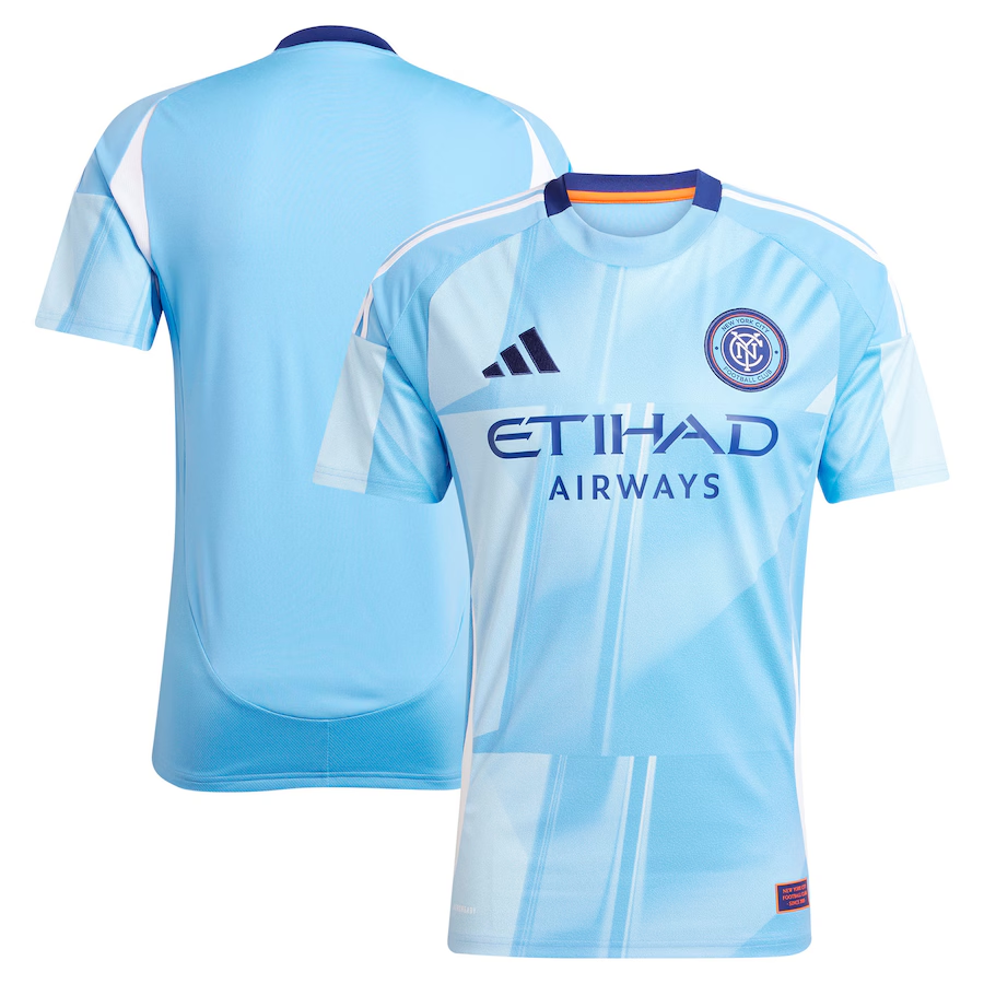 New York City FC Home Men’s Adidas Light Blue 2025 Jersey
