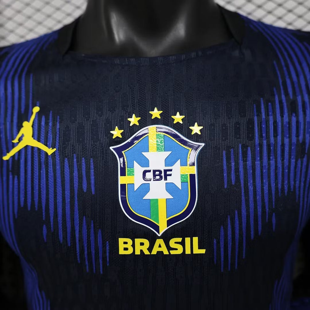 2026 Long Sleeves Player Version Brazil Away Soccer Jersey