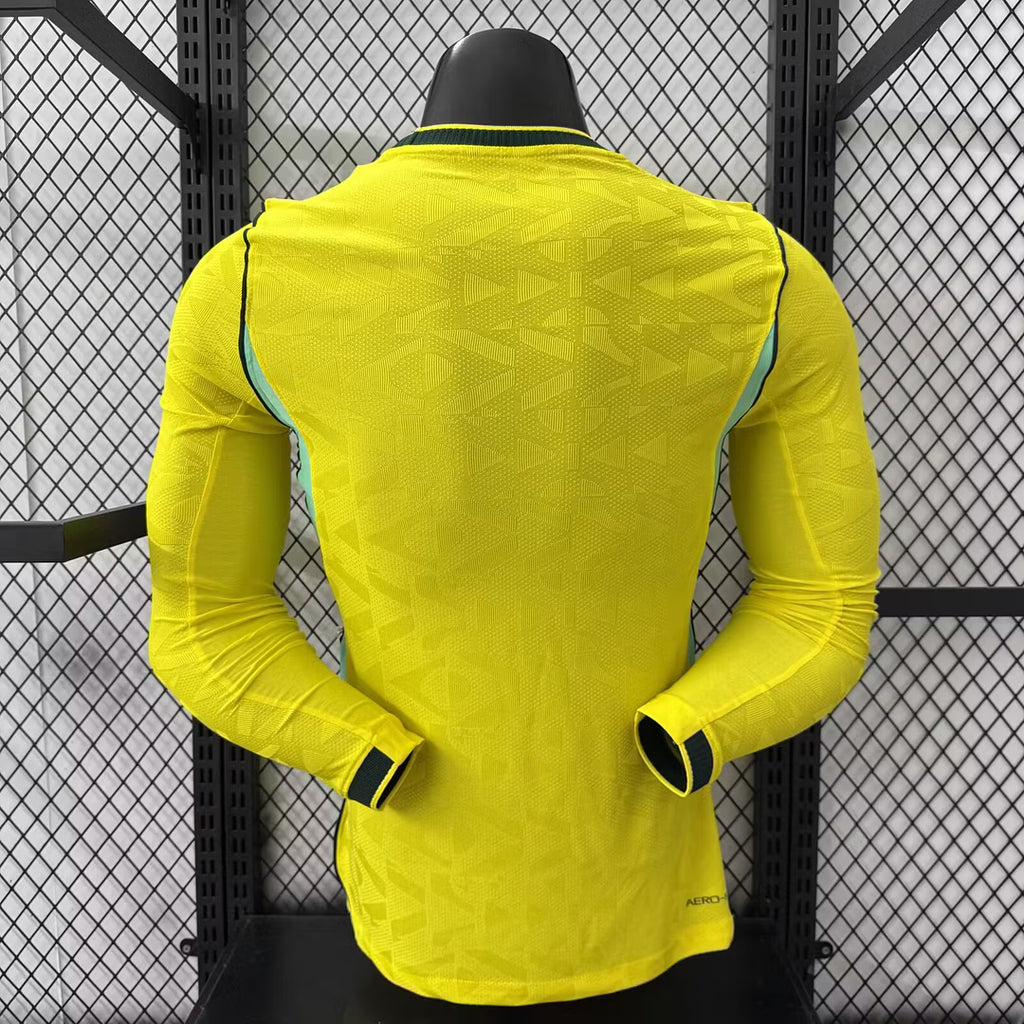 2026 Long Sleeves Player Version Brazil Home Soccer Jersey