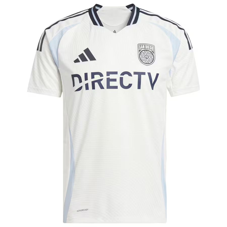 San Diego FC men’s away adidas white 2025 jersey