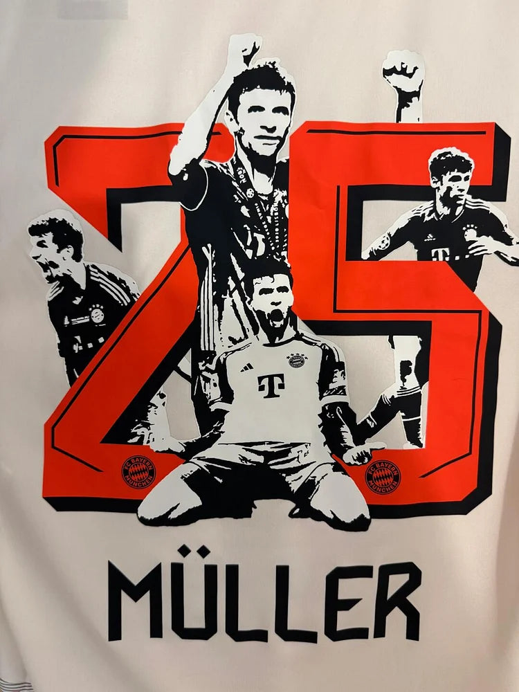 Müller 25/26 Bayern Away Kit Football Shirt