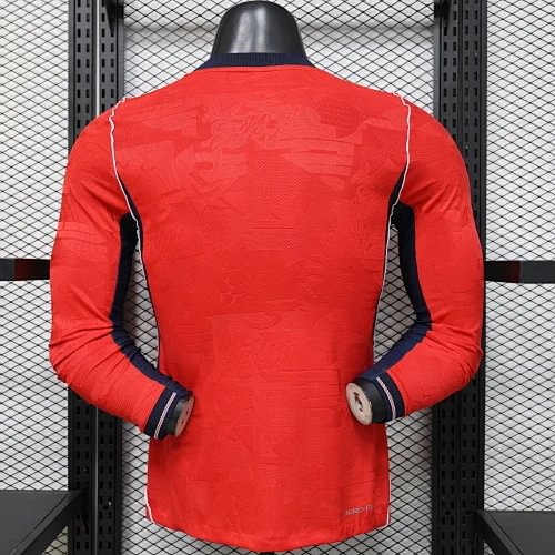 2026 Long Sleeve Player Version England National Team Away Football Shirt