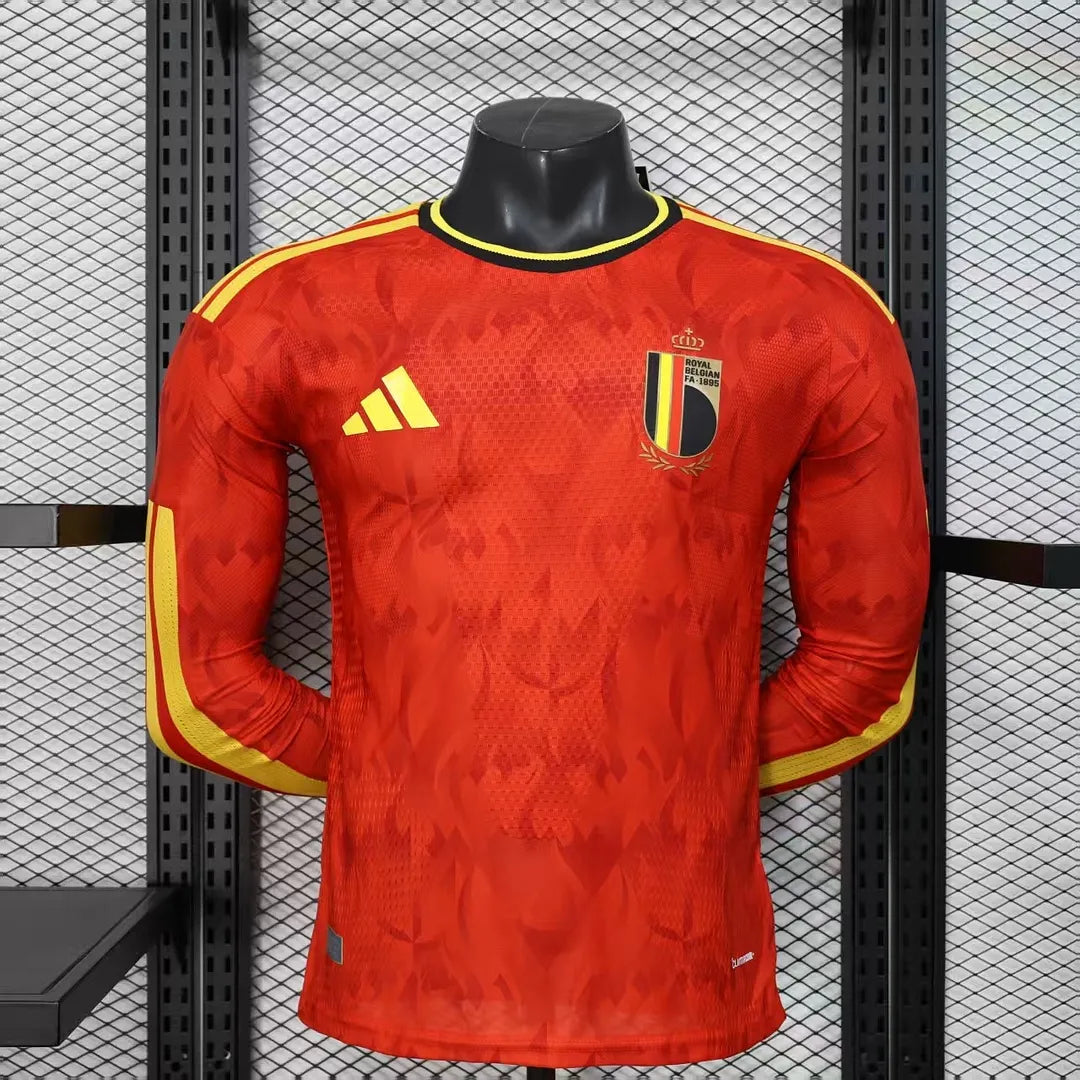 2026 Long Sleeve Player Version Belgium National Team Home Football Shirt