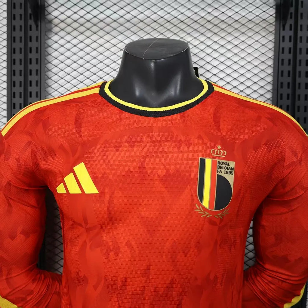 2026 Long Sleeve Player Version Belgium National Team Home Football Shirt