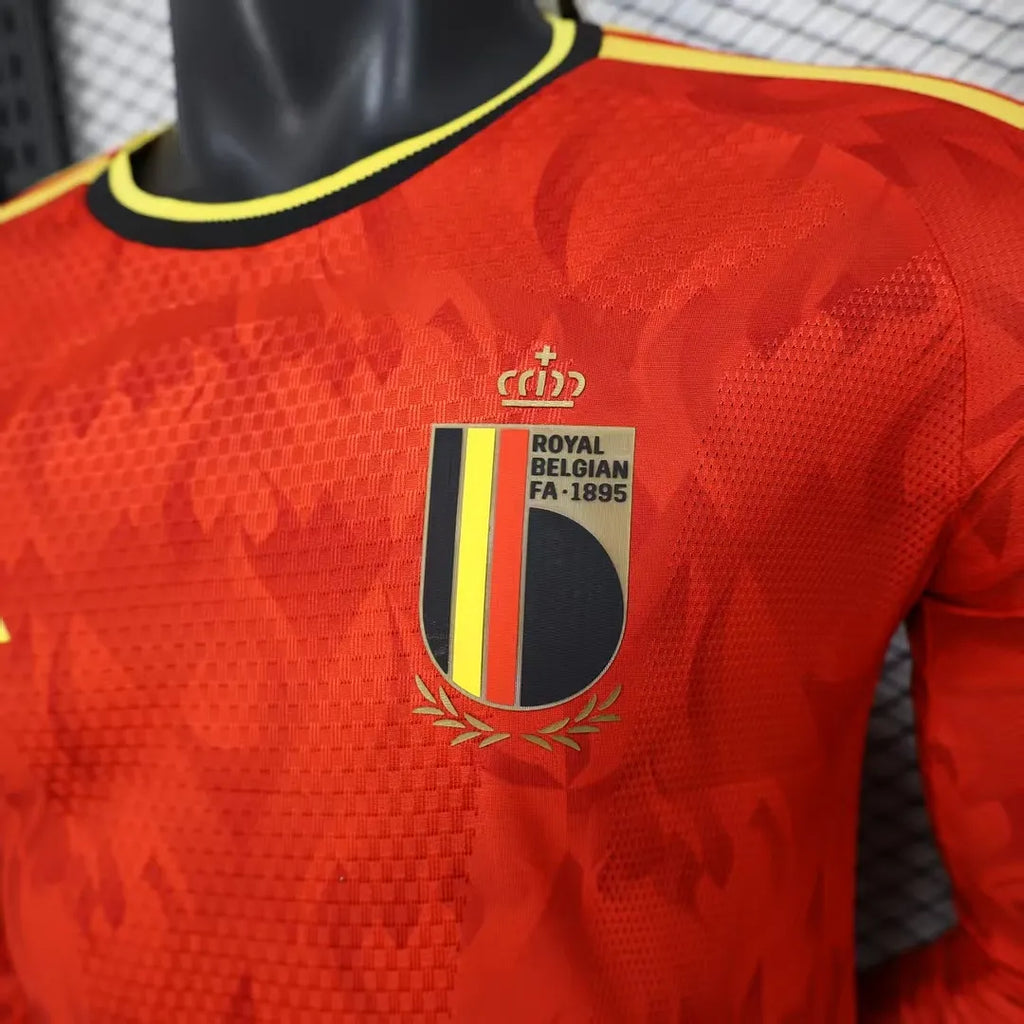 2026 Long Sleeve Player Version Belgium National Team Home Football Shirt