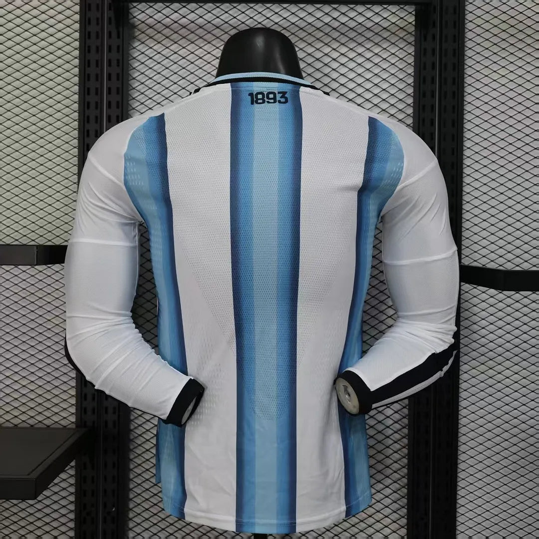 2026 Long Sleeve Player Version Argentina Home