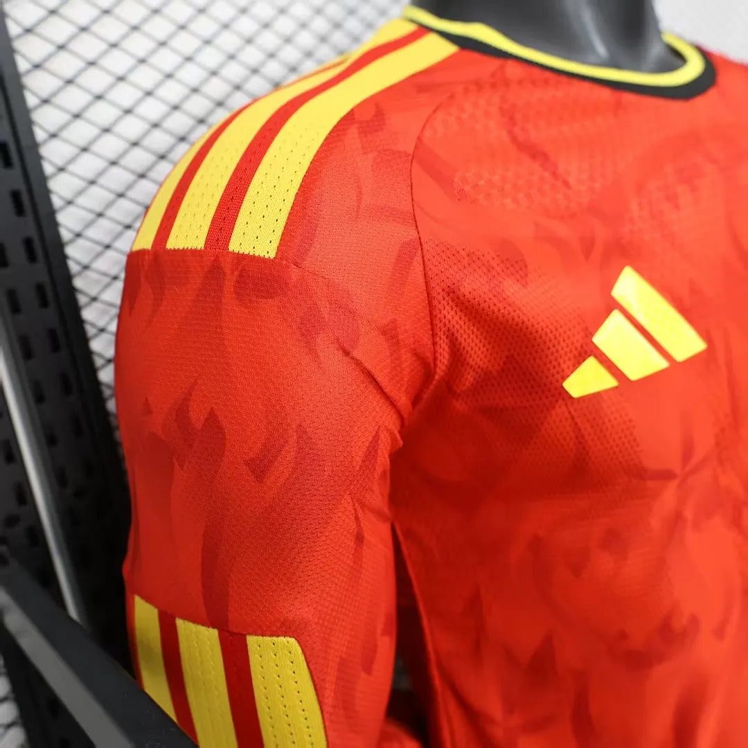 2026 Long Sleeve Player Version Belgium National Team Home Football Shirt