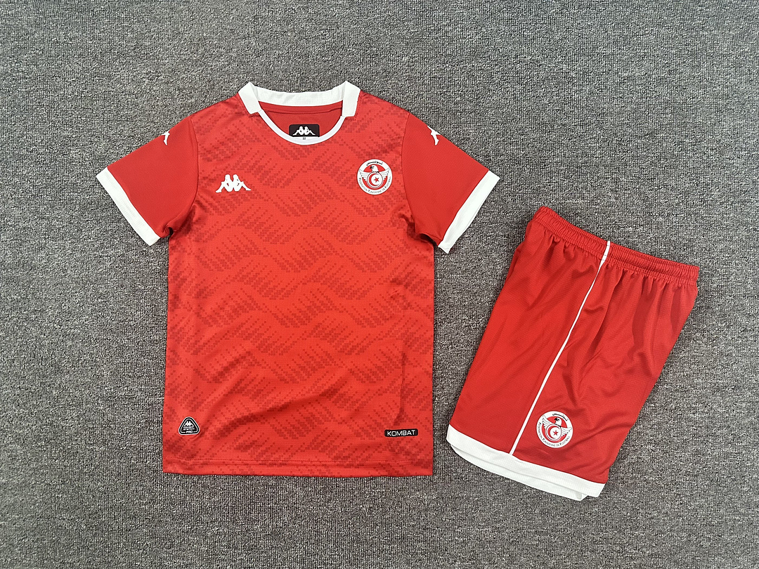 2026 Tunisia Hone Football Shirt Kids Size