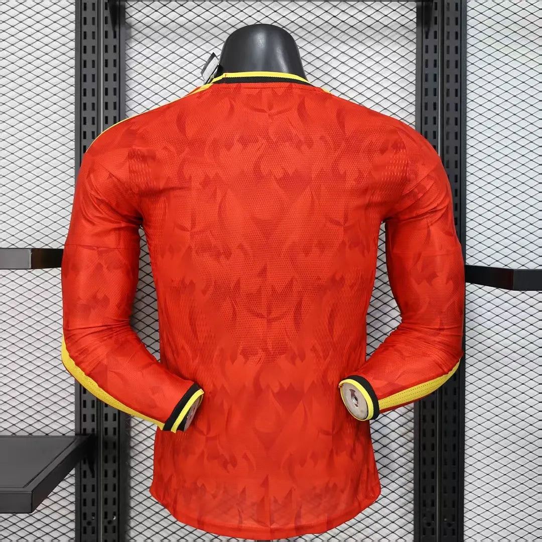 2026 Long Sleeve Player Version Belgium National Team Home Football Shirt