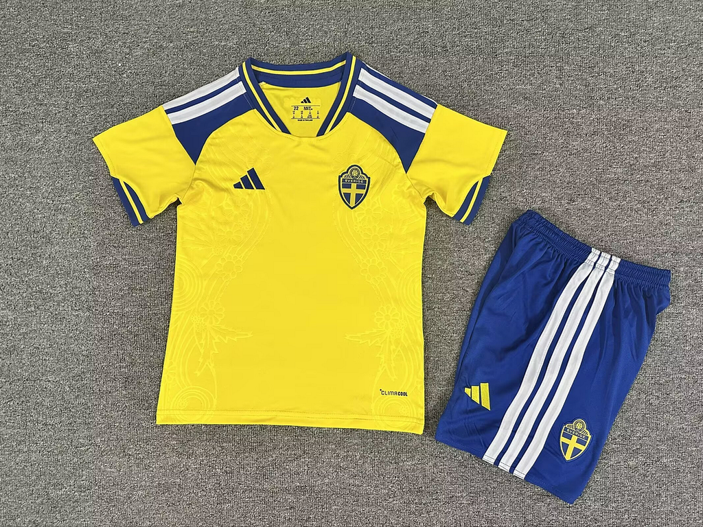 2026 Sweden National Team Home Football Shirt Kids Size