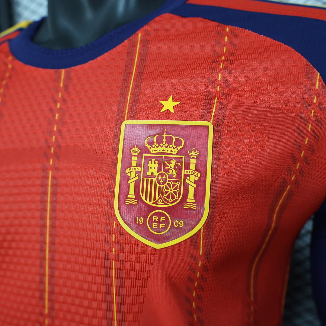 2026 Long Sleeves Player Version Spain National Team Home Football Shirt