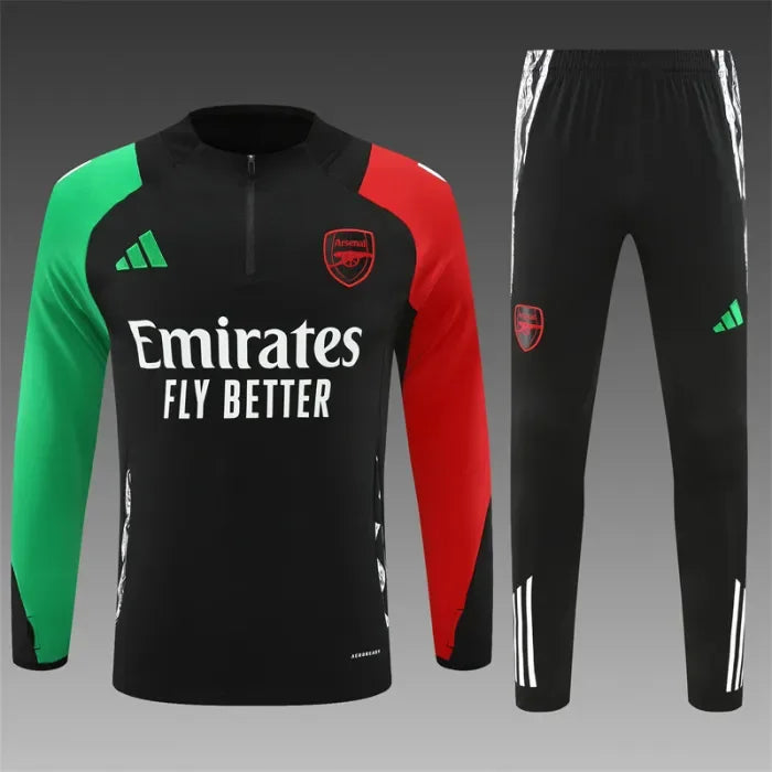 24-25 Arsenal Half-Pull Training Suit Red Football Shirt