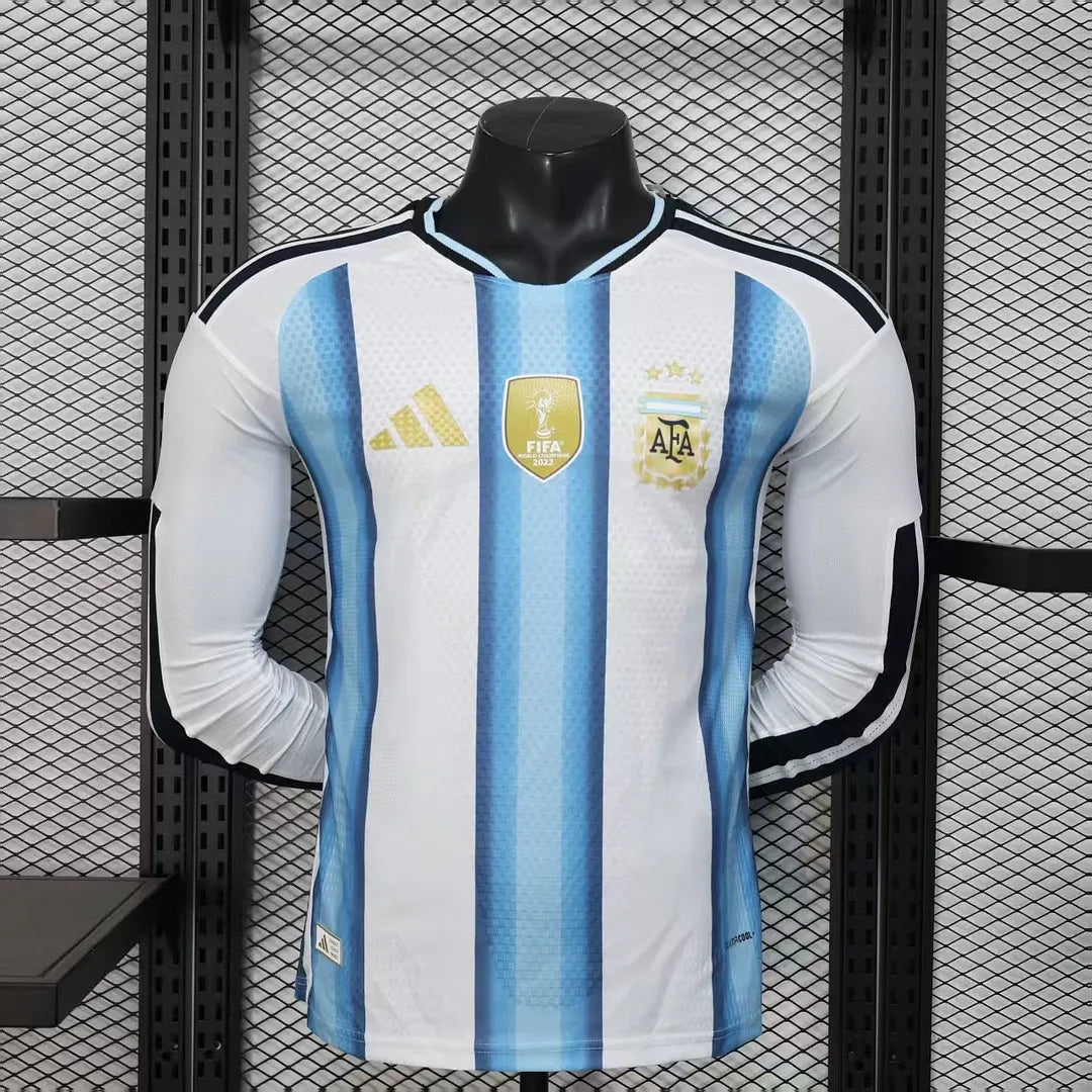 2026 Long Sleeve Player Version Argentina Home