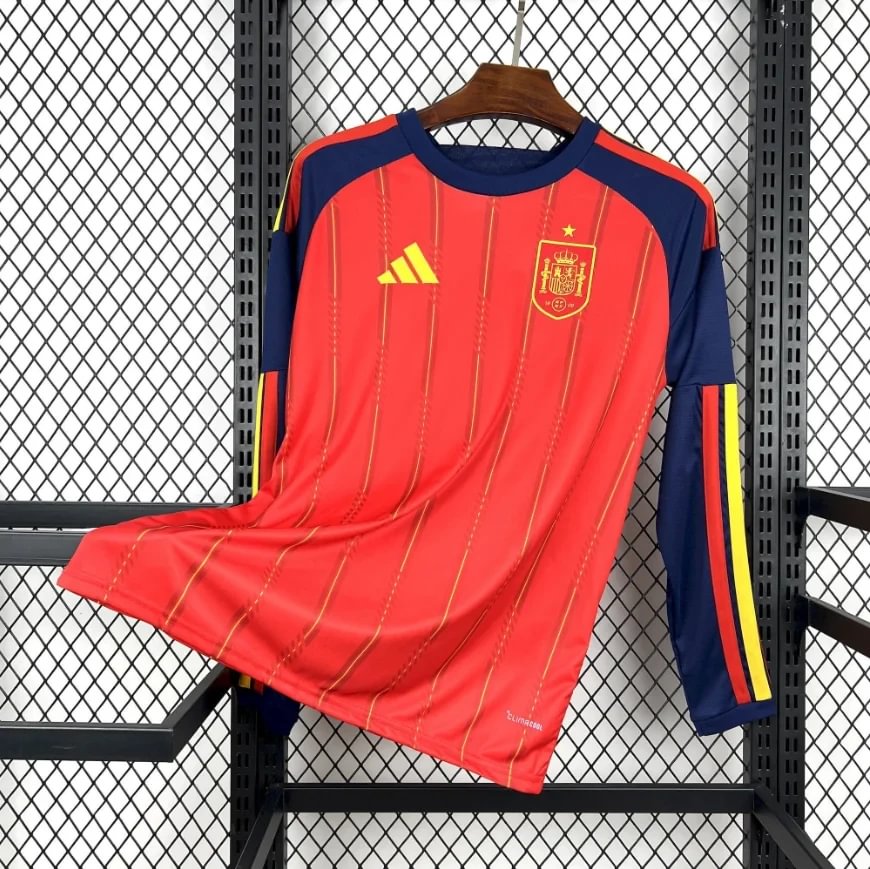 2026 Long Sleeves Spain National Team Home Football Shirt
