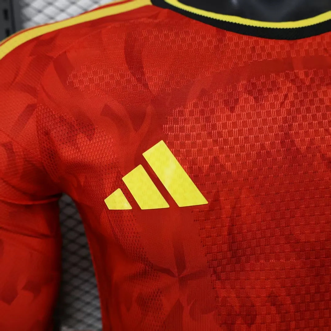 2026 Long Sleeve Player Version Belgium National Team Home Football Shirt