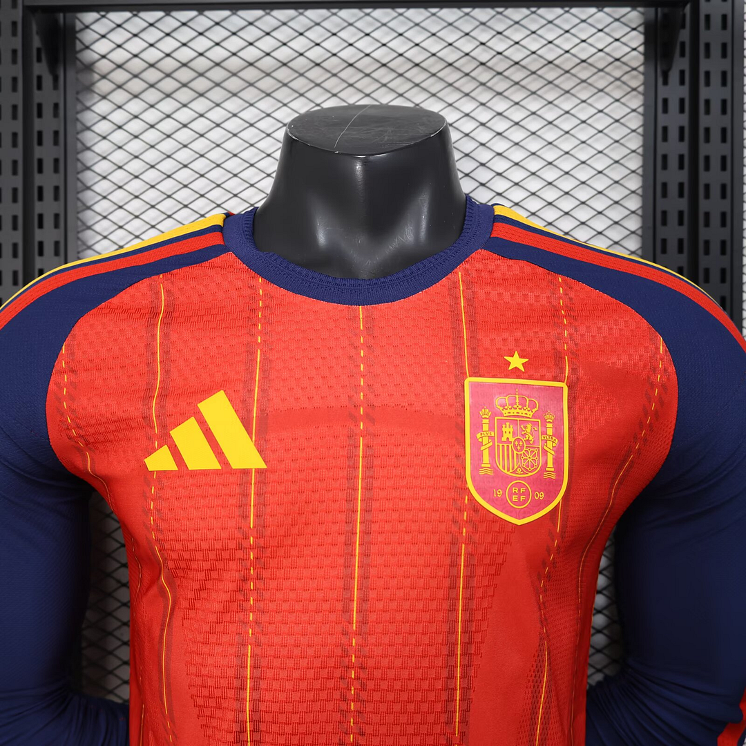 2026 Long Sleeves Player Version Spain National Team Home Football Shirt
