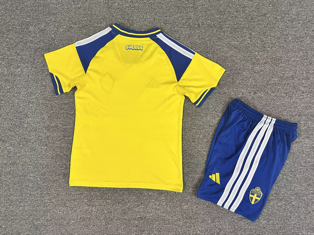 2026 Sweden National Team Home Football Shirt Kids Size