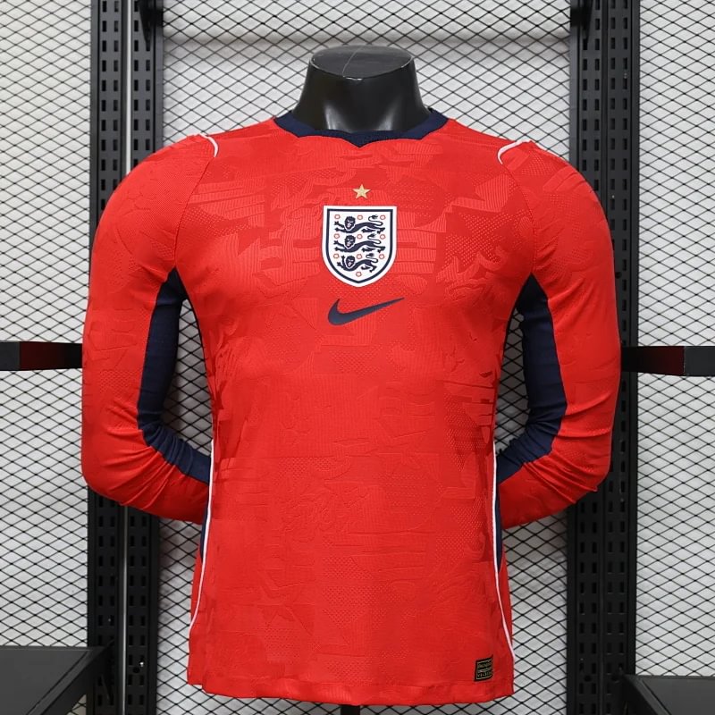 2026 Long Sleeve Player Version England National Team Away Football Shirt