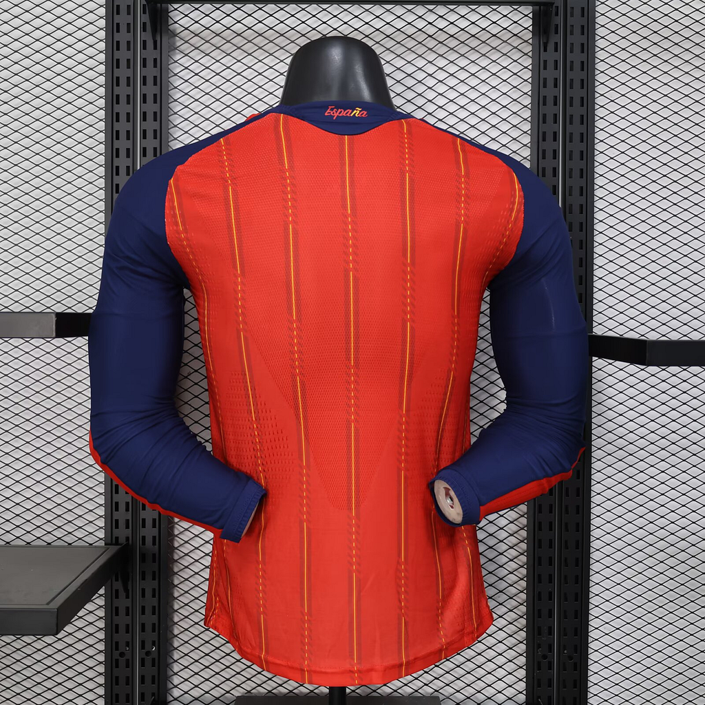 2026 Long Sleeves Player Version Spain National Team Home Football Shirt