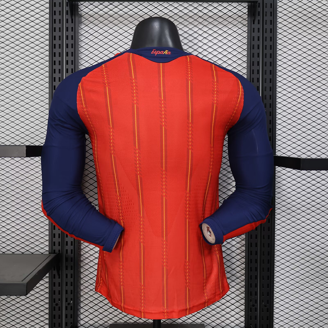 2026 Long Sleeves Player Version Spain National Team Home Football Shirt