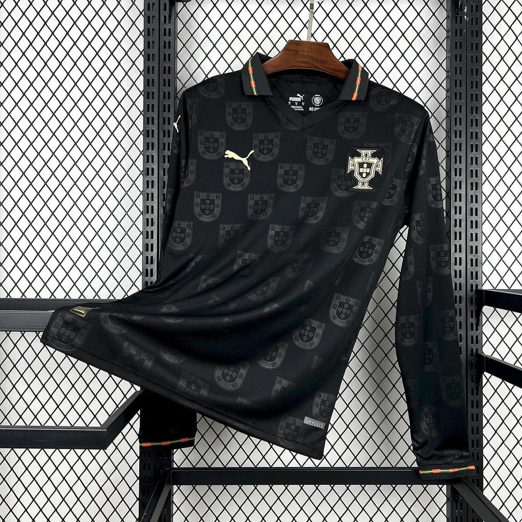 2026 Long Sleeve Portugal Special Edition Black Football Shirt