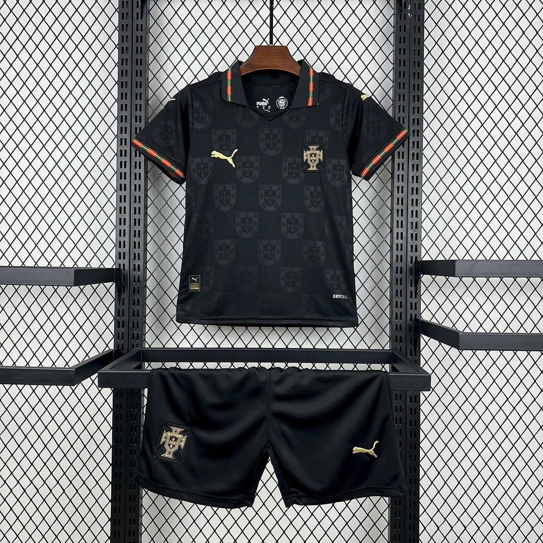 2026 Portugal Special Edition Black Football Shirt Kids Size